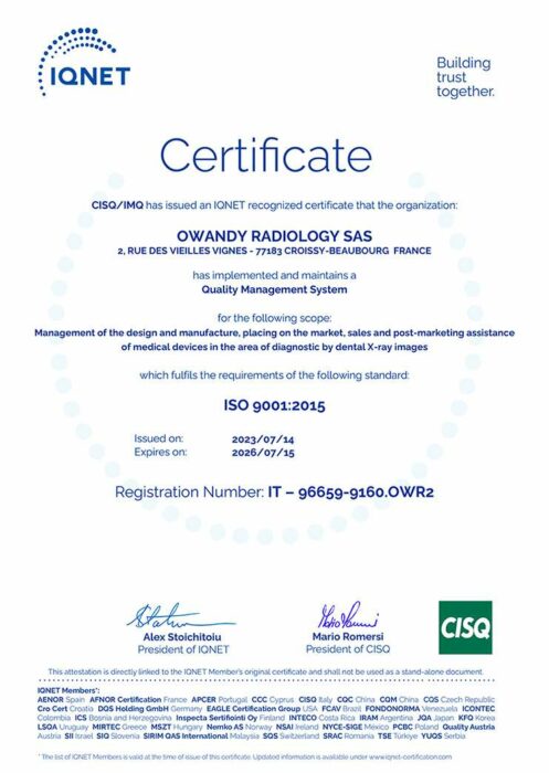 Owandy Radiology Gestão da Qualidade ISO 9001 e ISO 13485