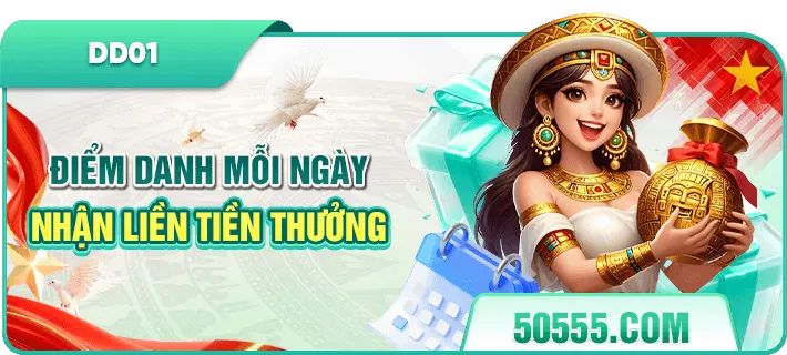 Điểm danh mỗi ngày nhận liền tiền thưởng